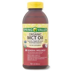 Spring Valley MCT Oils Dietary Supplements;  1 Tablespoon (15 ml);  12 fl oz